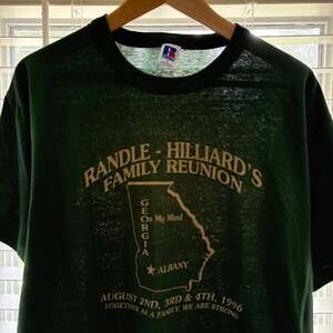 Vintage Paper Thin Burnout T-Shirt Size L 1980s Green Single Stitch Russell